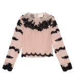 ALBERTINE ANNIVERSARY TOP -- SOFT PEACH