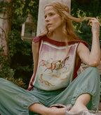 ALIETTE TOP -- GALLOPS FOULARD