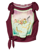 ALIETTE TOP -- GALLOPS FOULARD