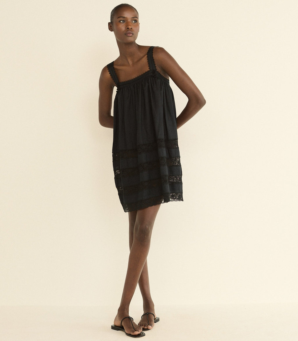 ALOISE DRESS -- BLACK