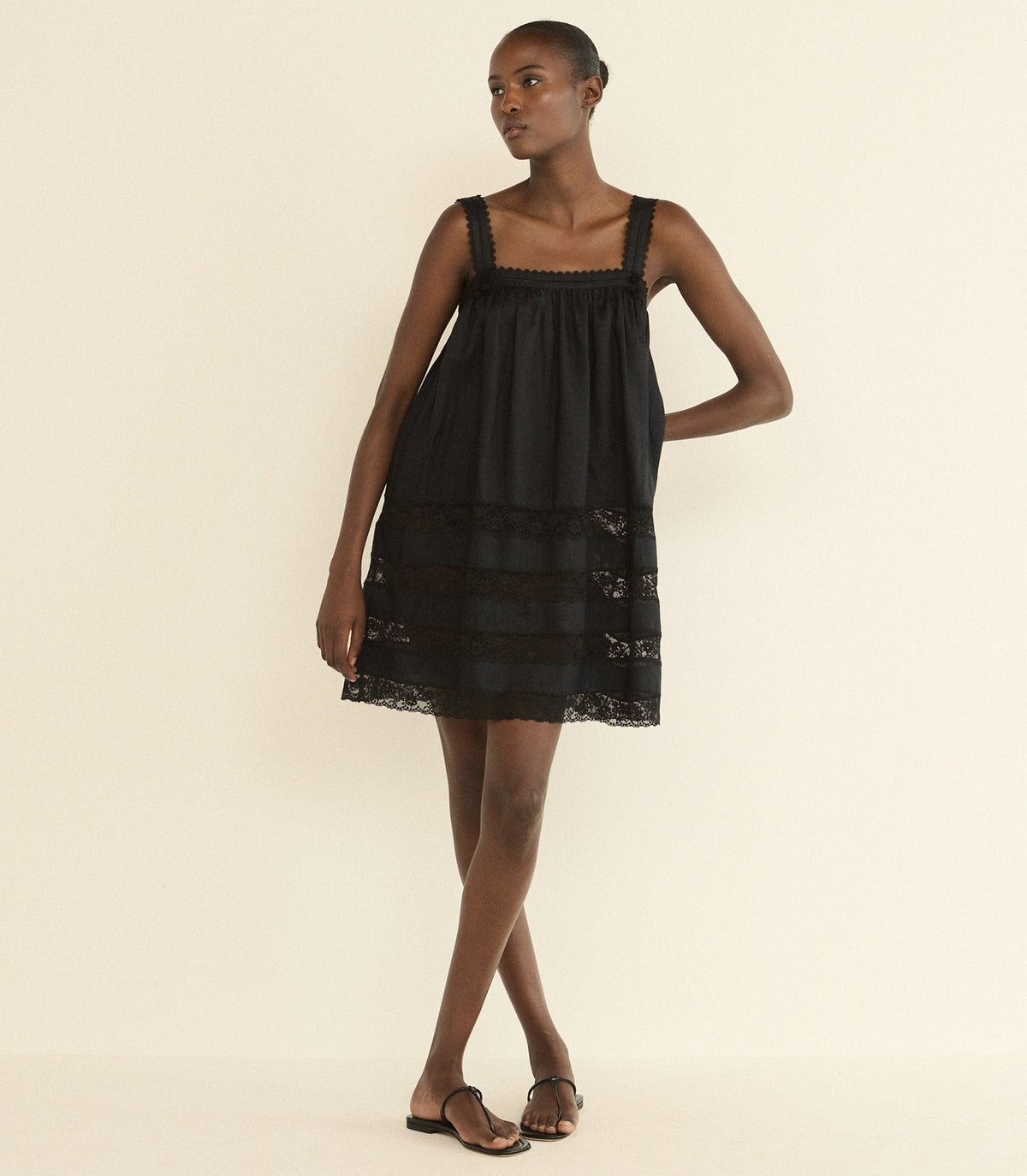 ALOISE DRESS -- BLACK