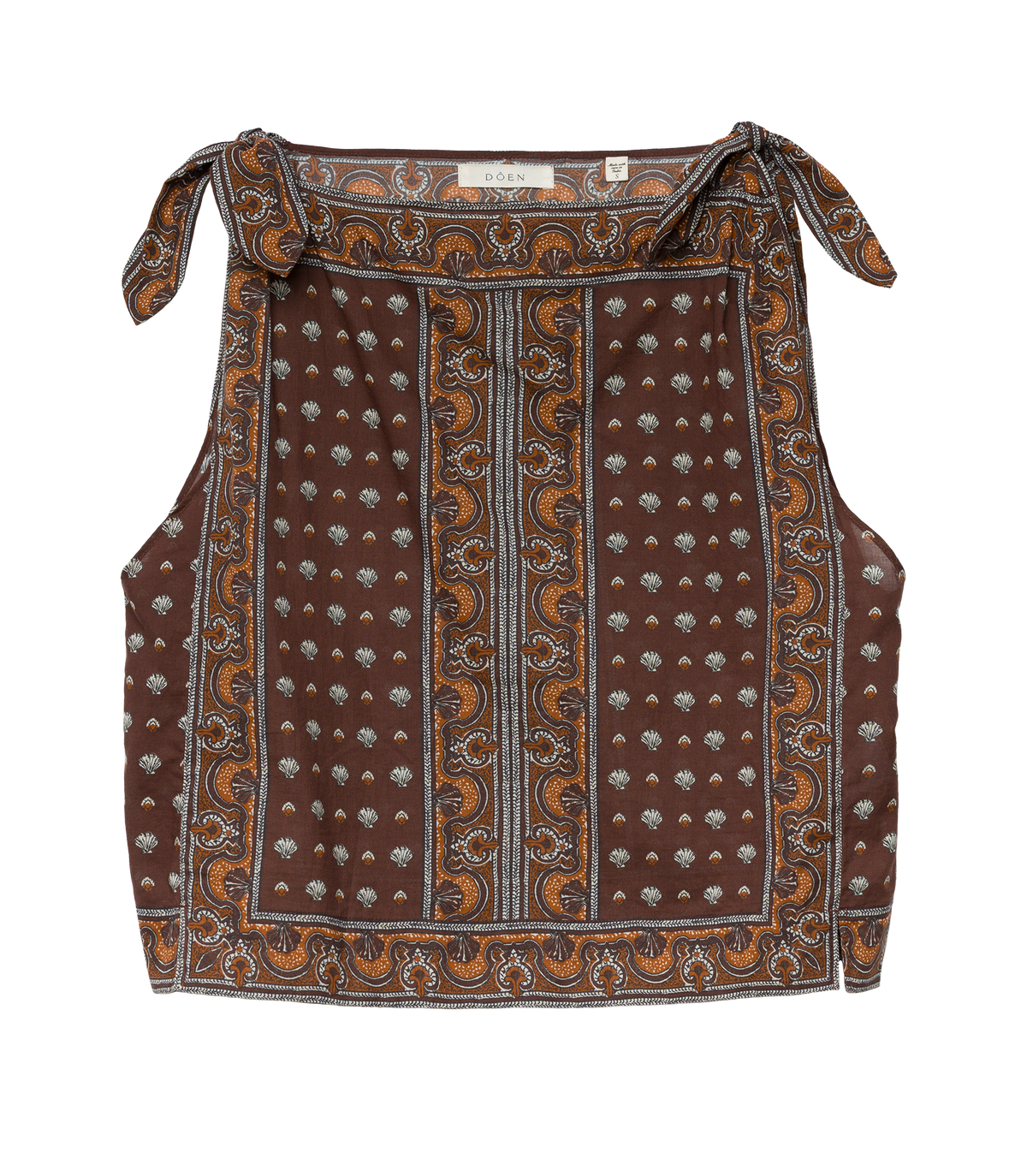 AMALIA TOP -- TERRE FOULARD DE LA MER