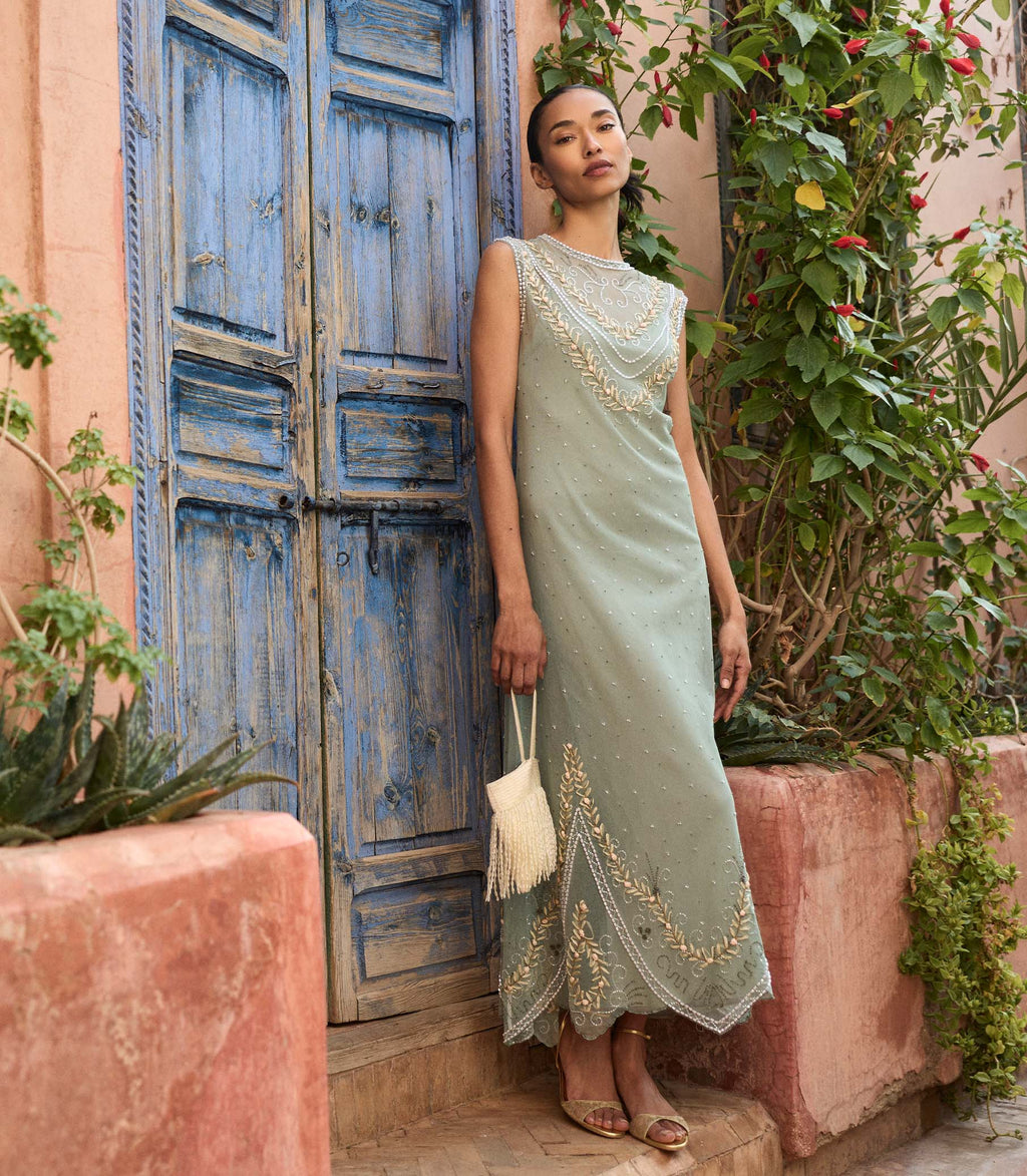 ARTEMISE DRESS -- SAGE