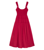 CLOVER DRESS -- DEEP TOMATO