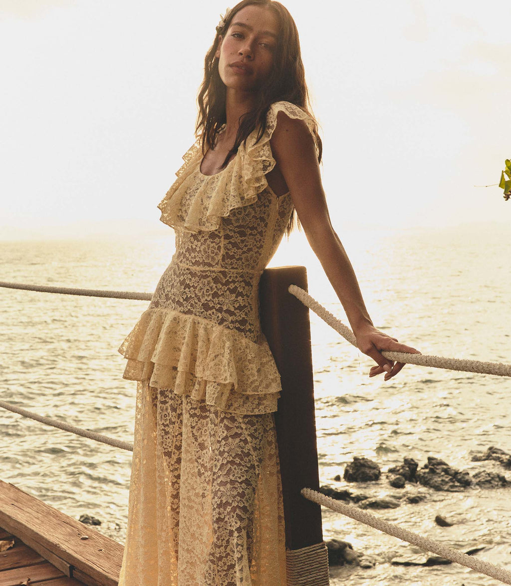 COSTINE DRESS -- VANILLA