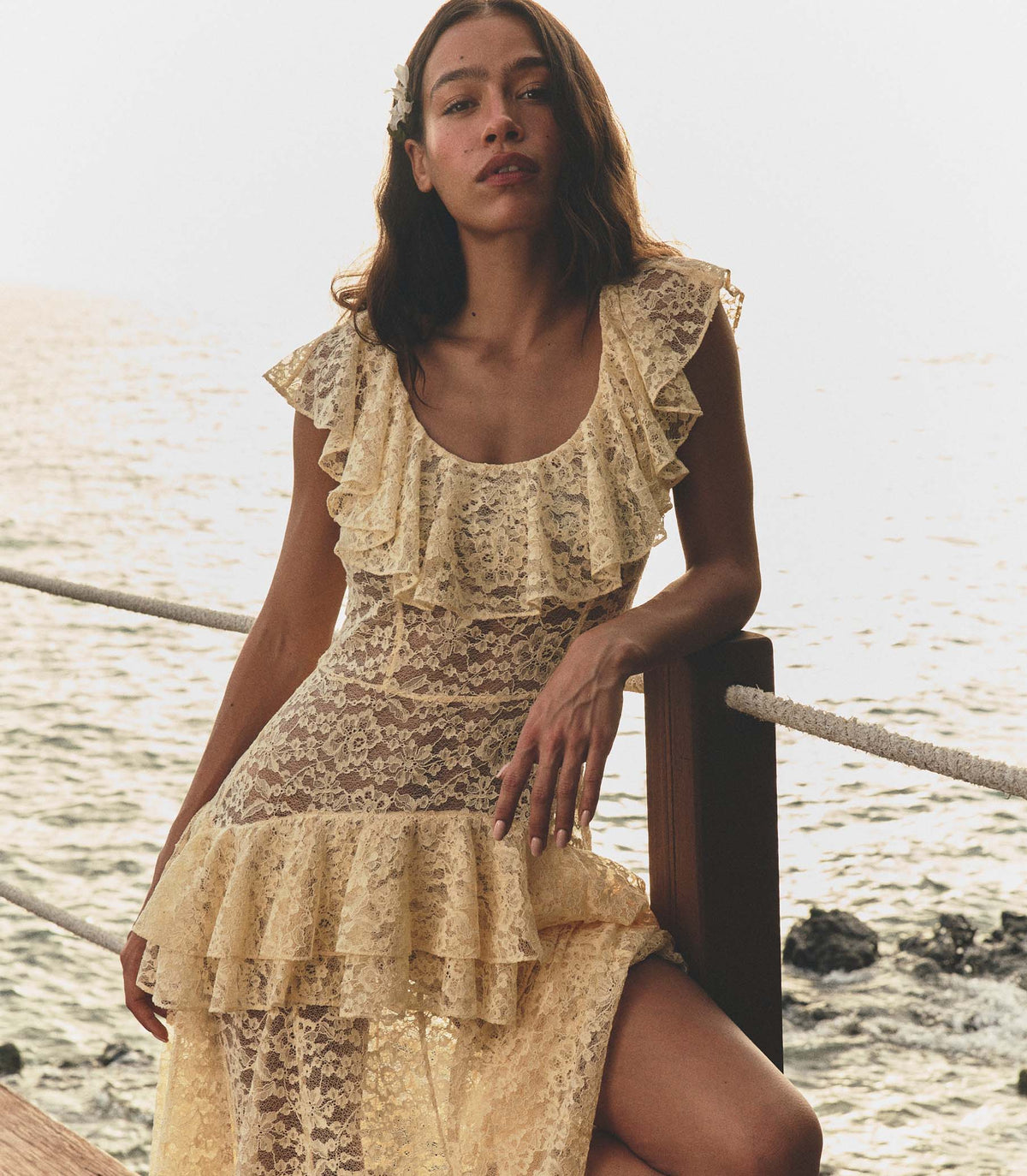 COSTINE DRESS -- VANILLA