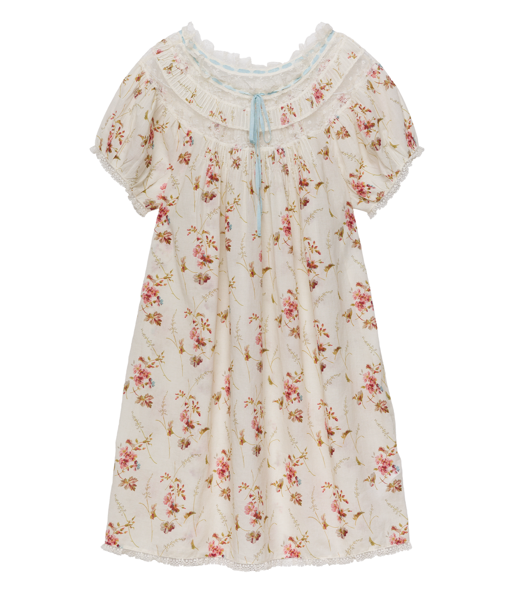 DAPHNE DRESS -- BLANC PRAIRIE ROSE
