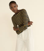 DONNIE TEE -- NAVY BRETON STRIPE
