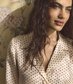 ELENE TOP -- CRÈME PORTIA DOT