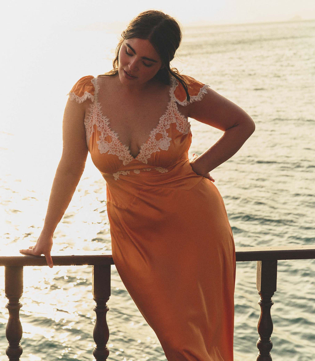FIONA DRESS -- TANGERINE