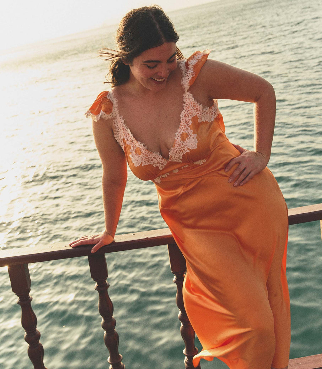 FIONA DRESS -- TANGERINE