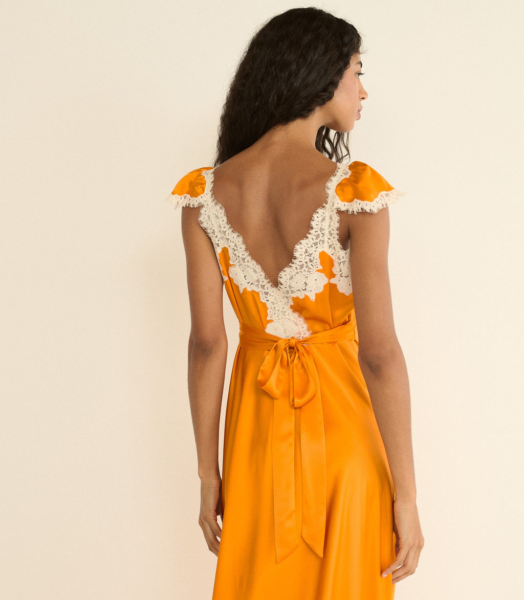FIONA DRESS -- TANGERINE