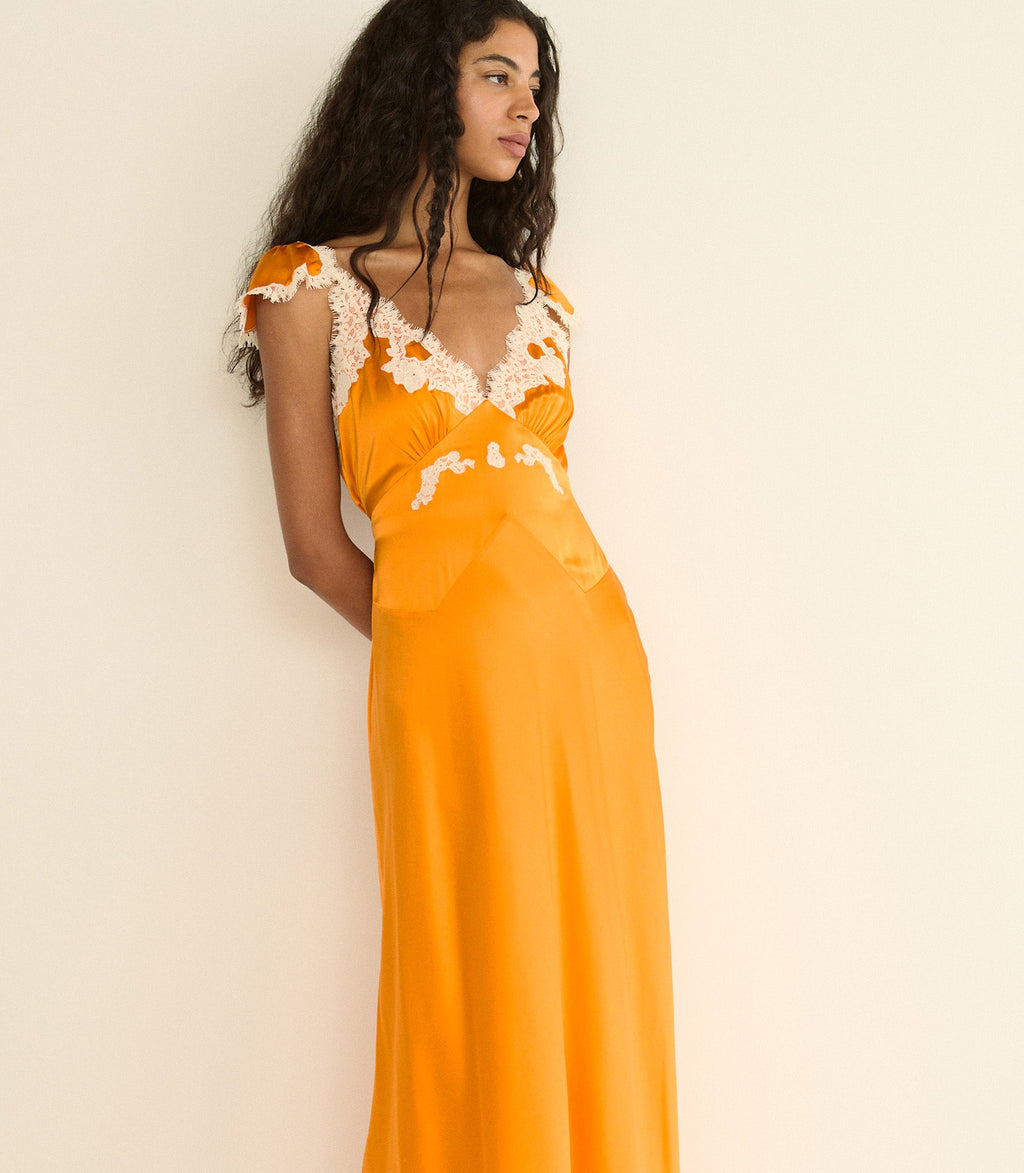 FIONA DRESS -- TANGERINE