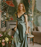 FIONA DRESS -- DULAC GREEN