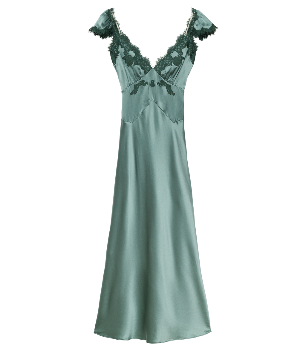 FIONA DRESS -- DULAC GREEN