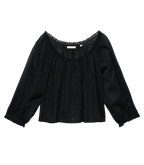 FLORINE TOP -- BLACK