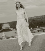 HANDKERCHIEF ANNIVERSARY DRESS -- SALT