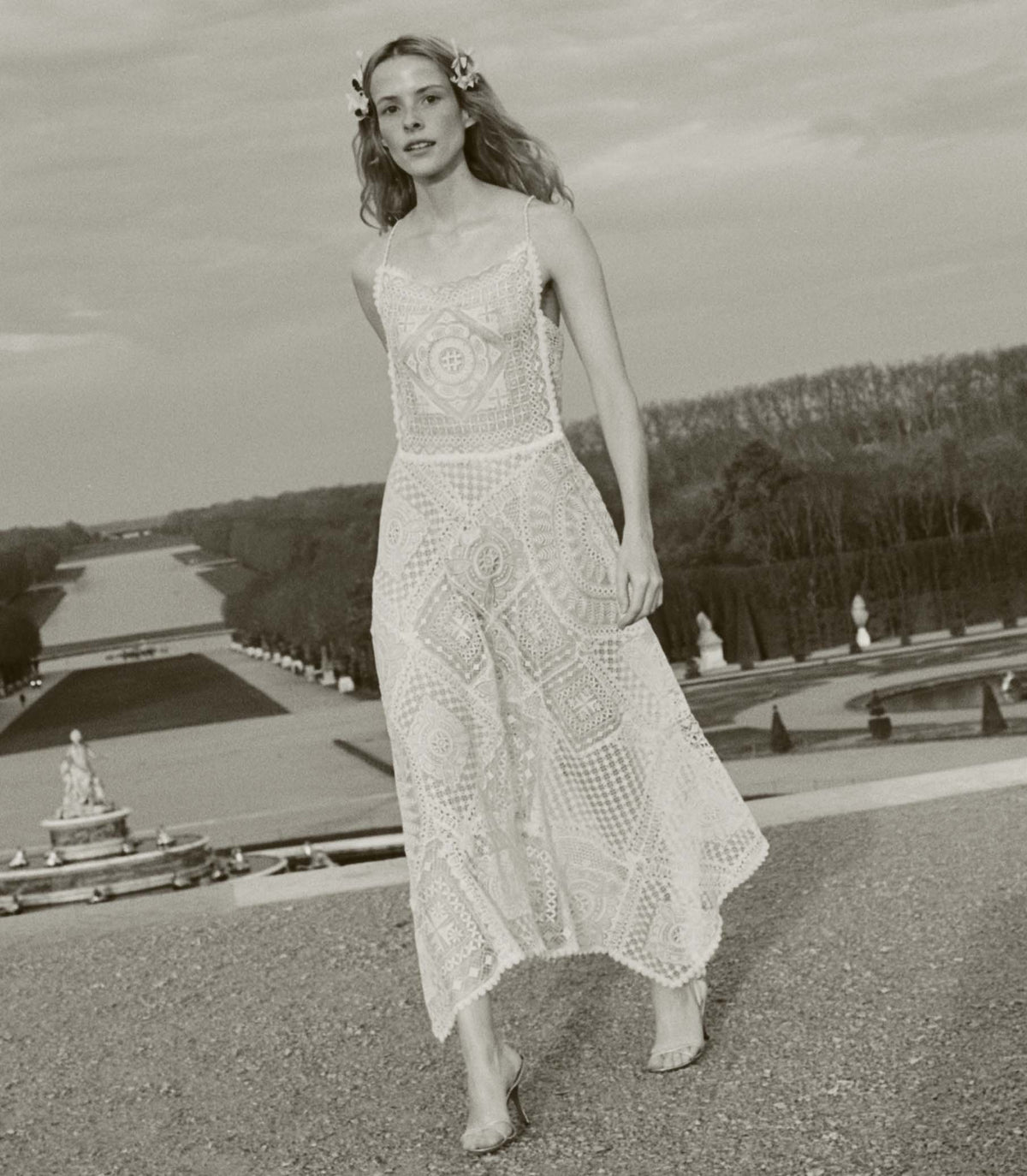 HANDKERCHIEF ANNIVERSARY DRESS -- SALT