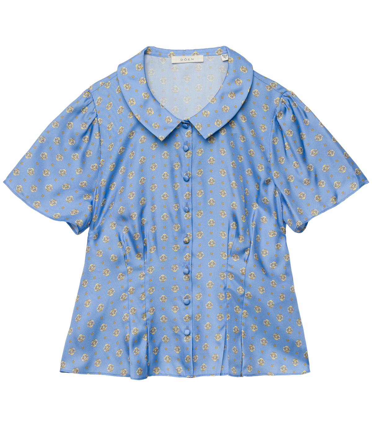 HELIE TOP -- PERIWINKLE CADIZ FOULARD