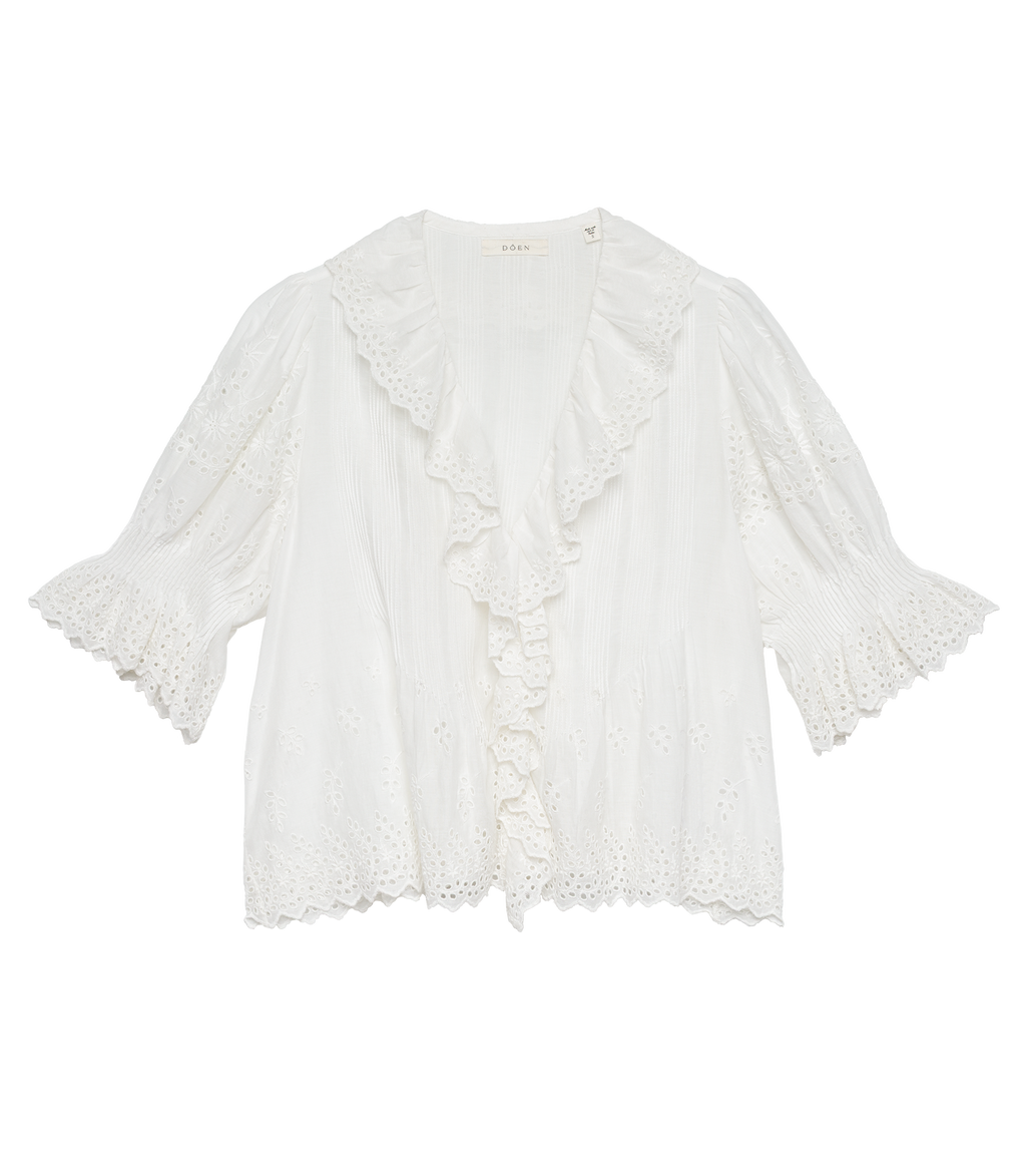 HENRI TOP -- SALT EYELET