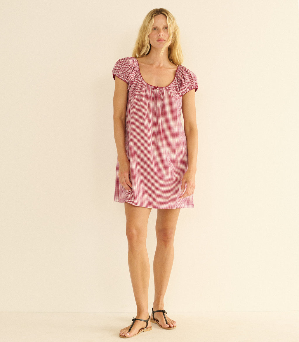 JULIA DRESS -- MULBERRY LA MADDALENA GINGHAM