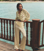 LAVON SCARF PANT -- VANILLA