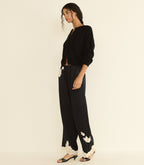 LAVON PANT -- BLACK WITH CANDLELIGHT LACE