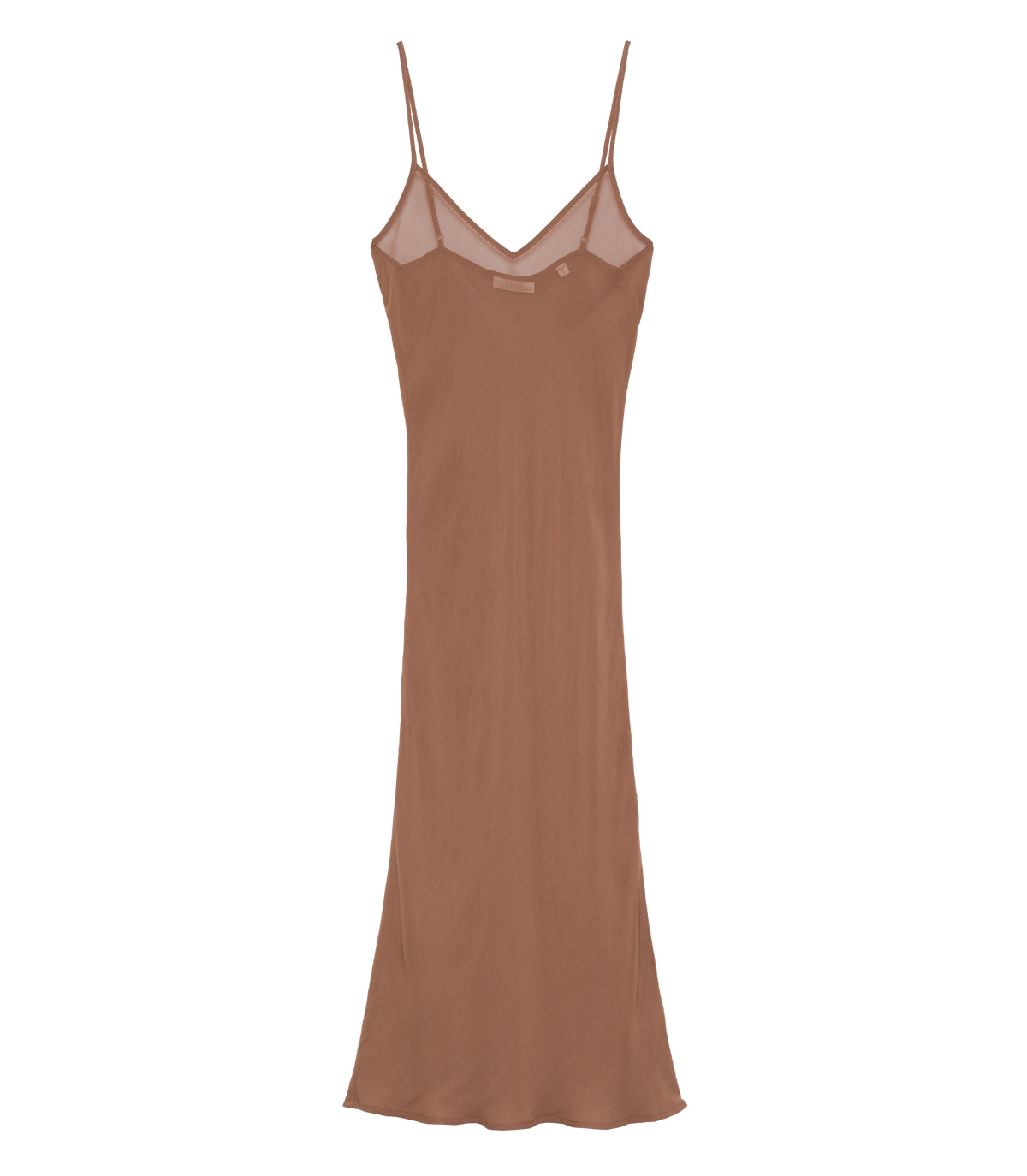 LONG DEEP V-NECK SLIP -- CAROB