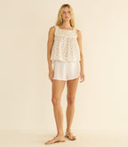 LOREN LINEN SHORT -- SALT