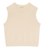 LOUDEN CASHMERE CABLE TOP -- DOGWOOD
