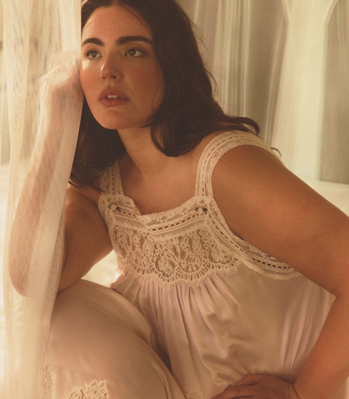 LUCIANE DRESS -- POWDER ROSE
