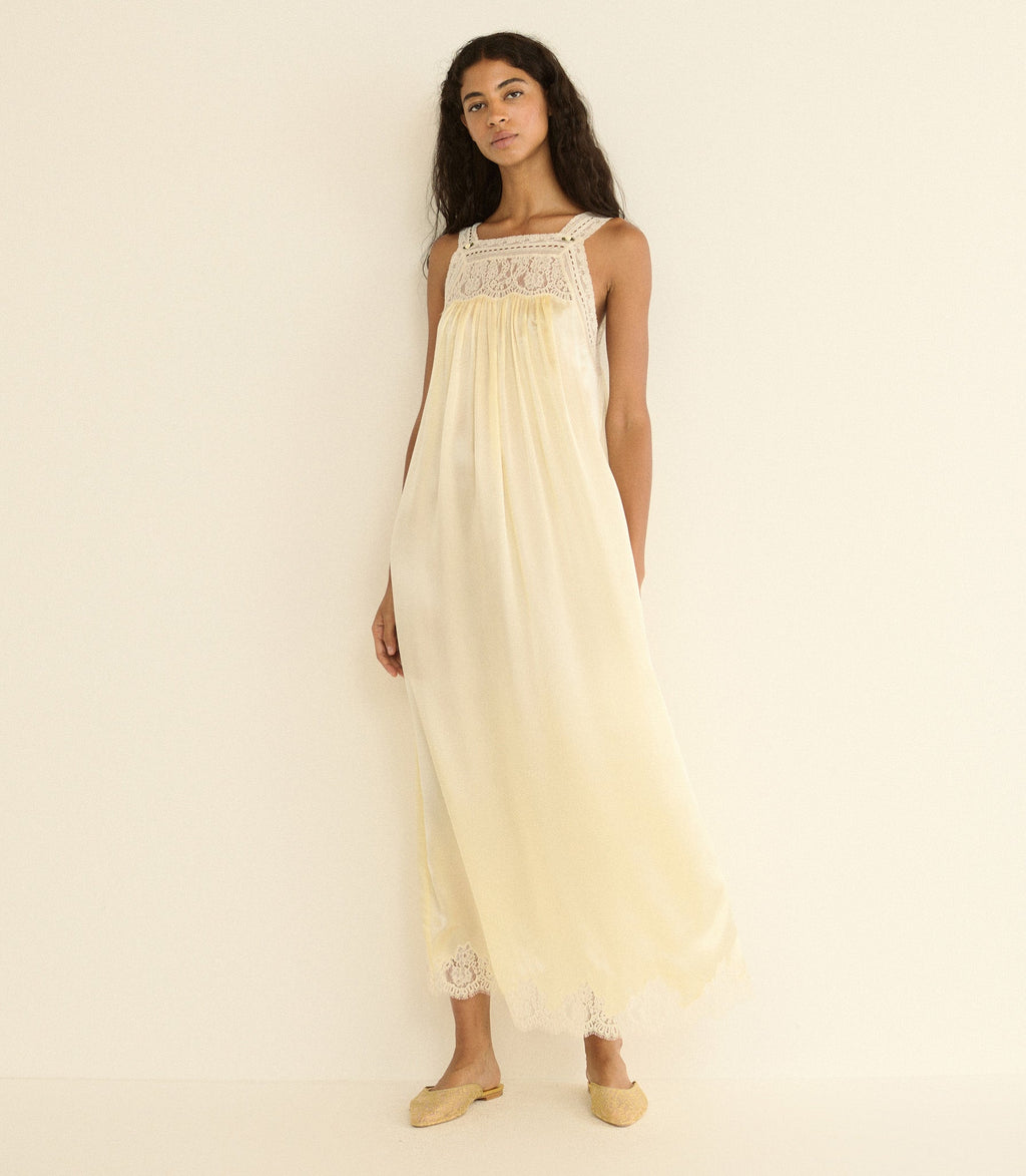 LUCIANE DRESS -- VANILLA