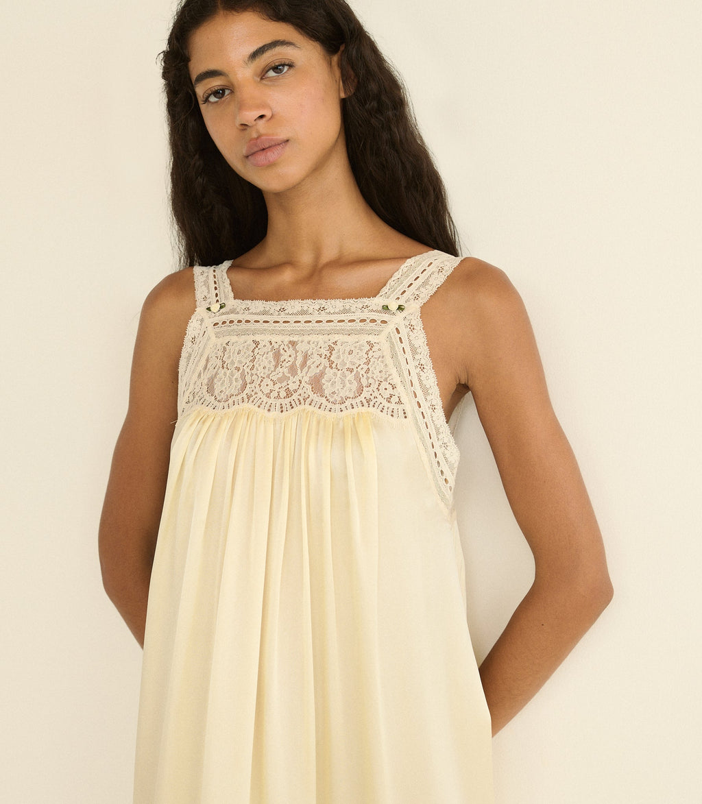 LUCIANE DRESS -- VANILLA