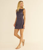 MALTINA DRESS -- NAVY CADIZ FOULARD