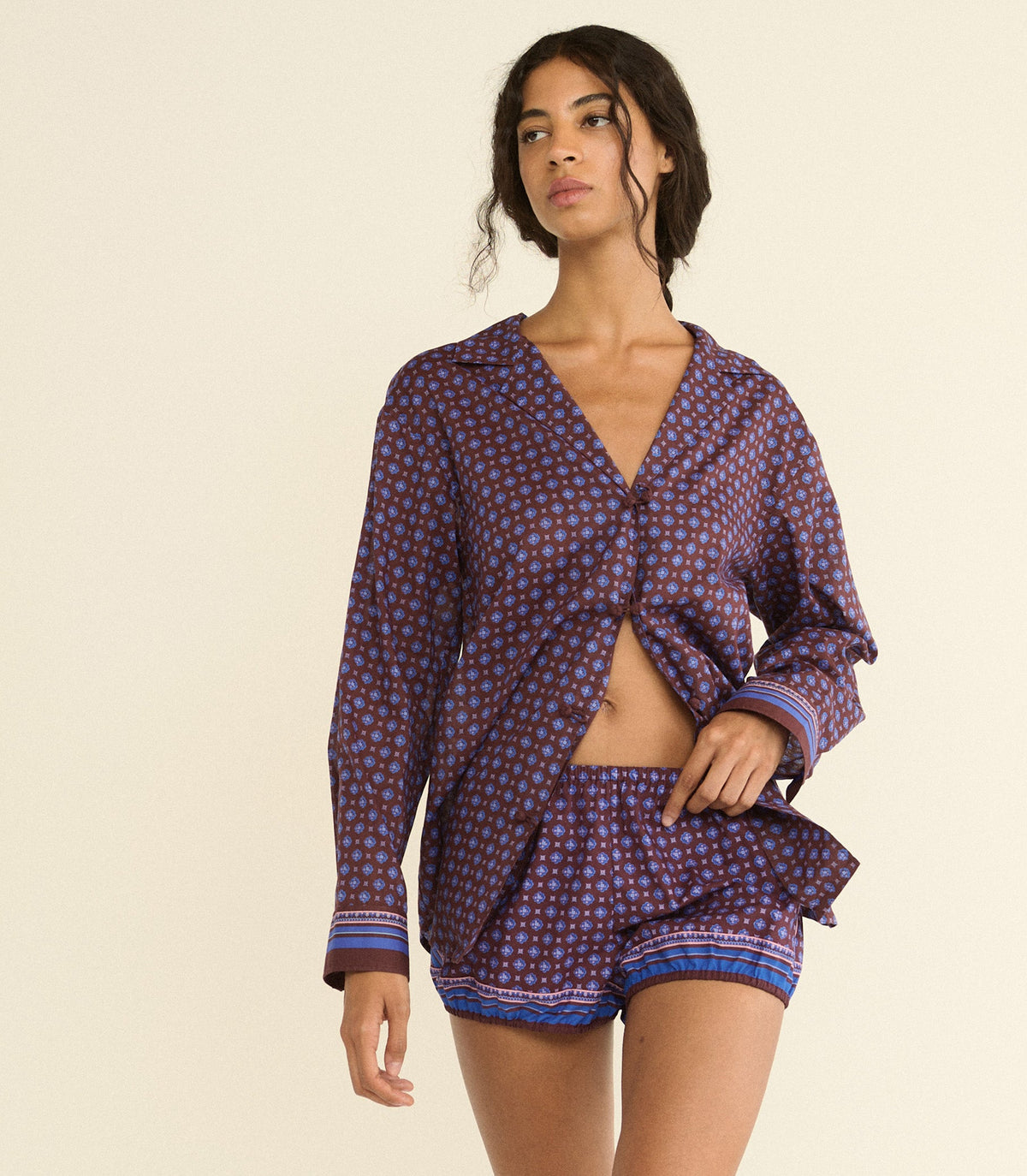 MAURISE TOP -- MENORCA FOULARD