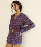 MAURISE TOP -- MENORCA FOULARD