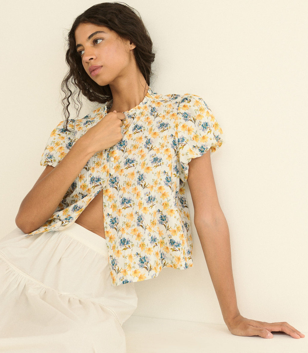 MILLIE TOP -- NARCISSUS BLOOM