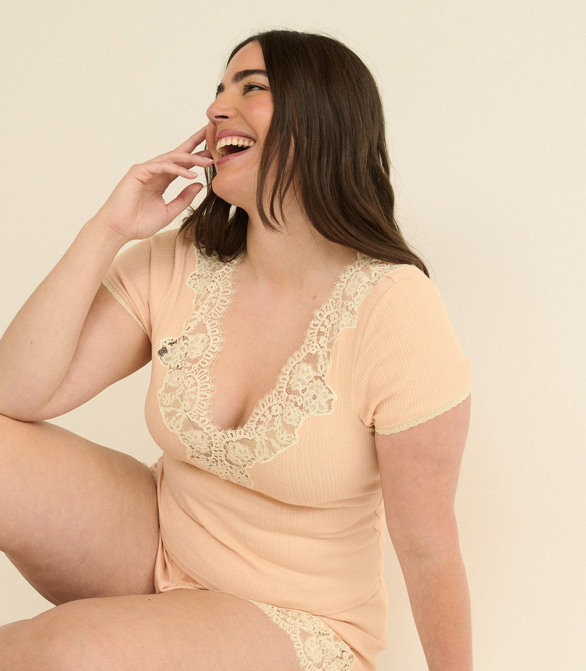 NALIA TEE -- LIGHT PEACH SORBET