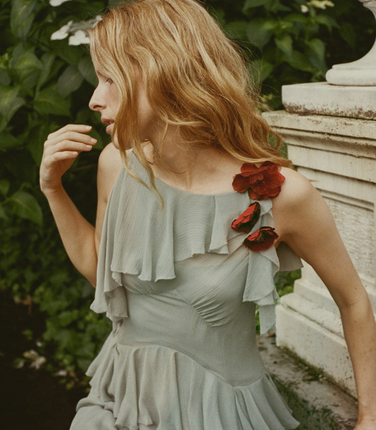 NELIDA DRESS -- GREEN JASPER