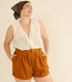 PAIGE LINEN SHORT -- SEDONA CLAY