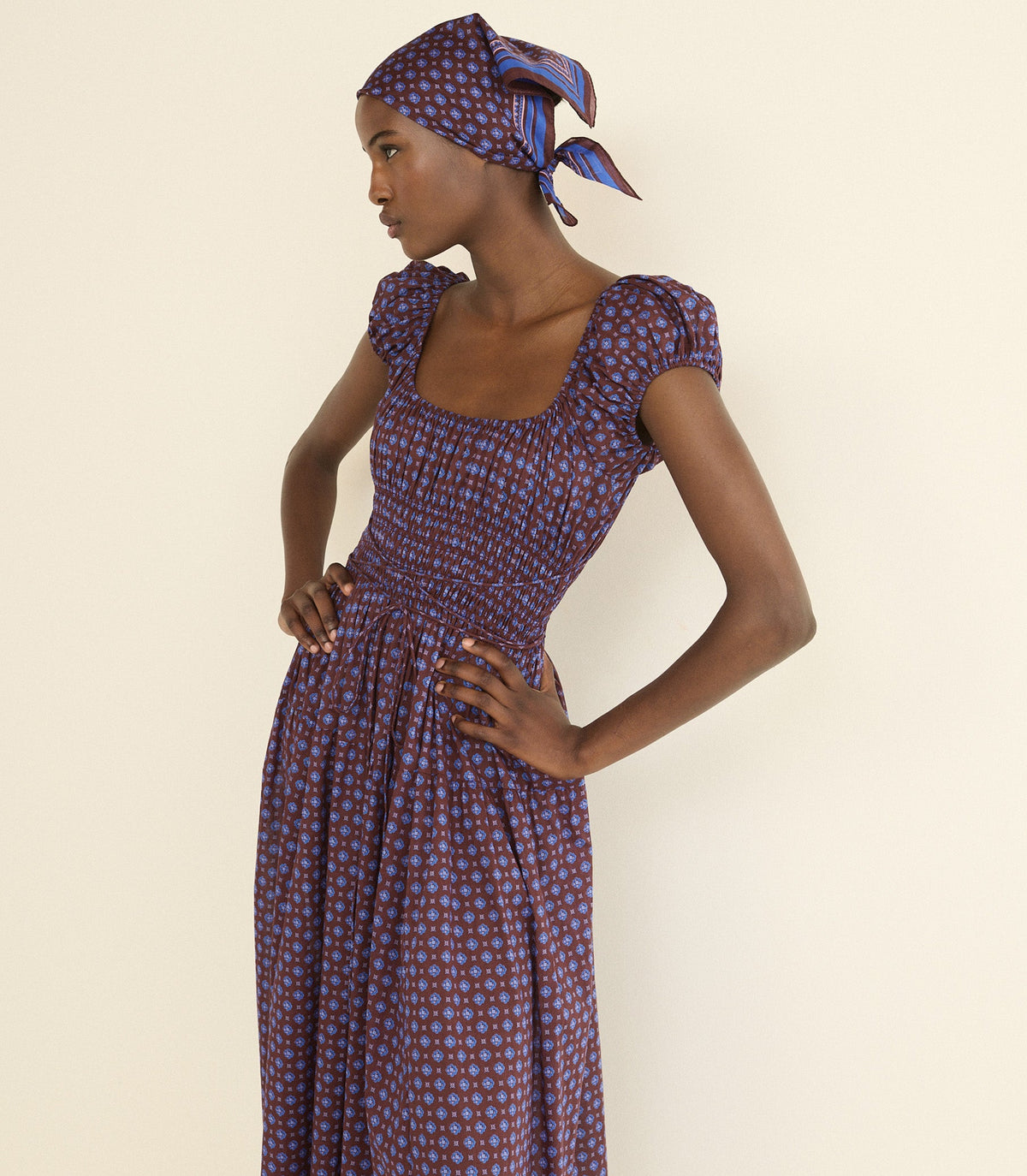 QUINELLE DRESS -- MENORCA FOULARD