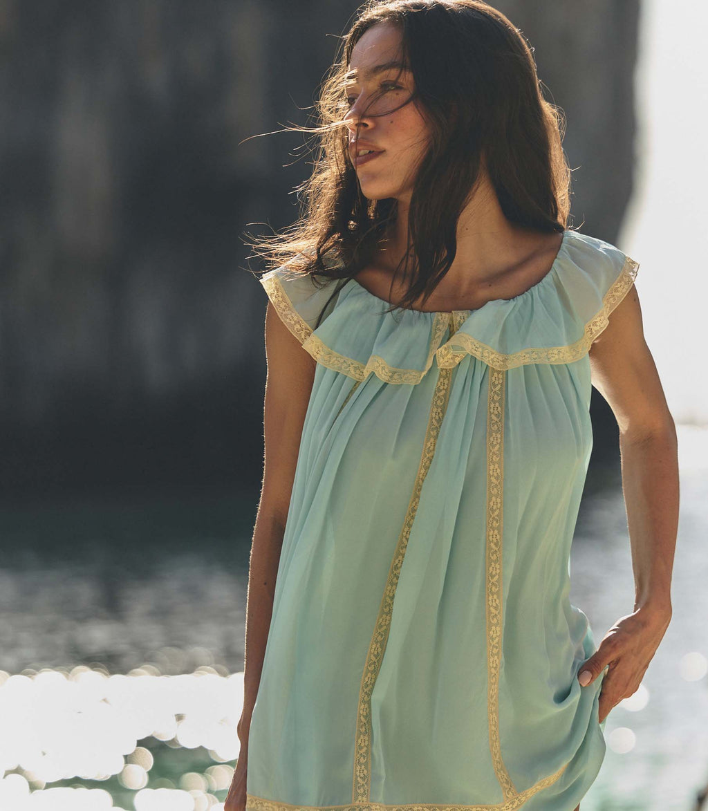 SUZETTE DRESS -- PALE WISTERIA