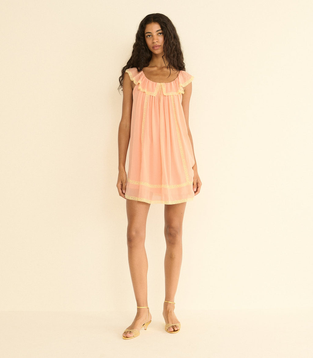 SUZETTE DRESS -- BOUDOIR PINK