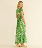 VALERINE DRESS -- EMERALD HOLLYHOCK HILLS