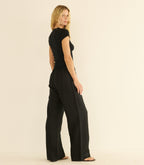 VIVI TEE -- BLACK QUELLE JOLIE POINTELLE